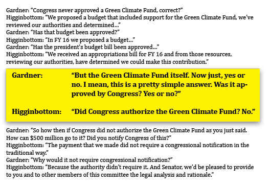 Climate Fund state department transcript
